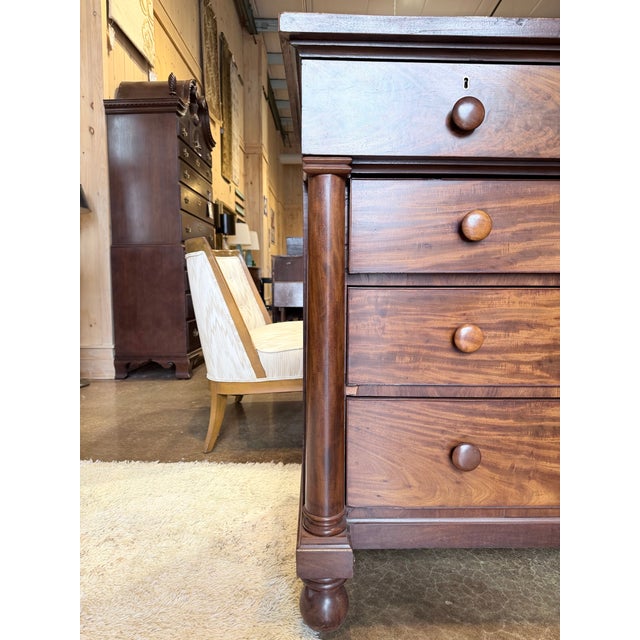 Antique Colonial Australian Cedar Chest of Drawers With Turned Columns For Sale In New York - Image 6 of 10
