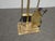 Vintage French Country Gold Brass Fireplace Tools W Three Tools For Sale - Image 9 of 12