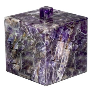 Natural Amethyst Container For Sale