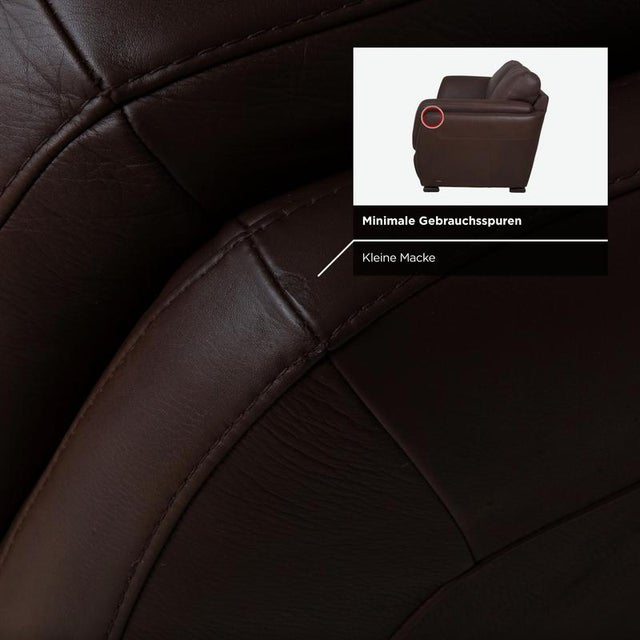 A399 3-Seater, 2-Seater and Lounge Chair in Dark Brown Leather from Natuzzi Editions, Set of 3 For Sale - Image 14 of 18