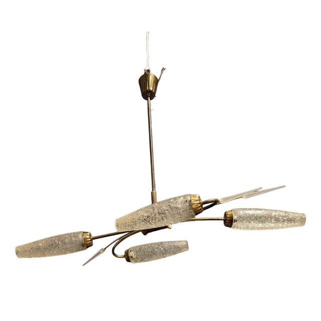 Chandelier in the style of Arlus, 1970s For Sale