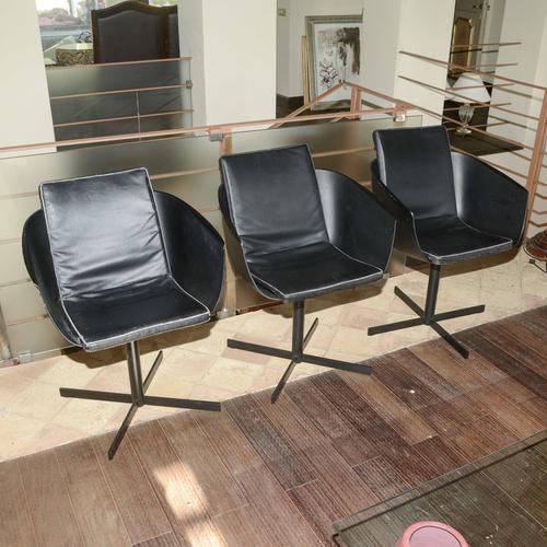 This set of three strip chairs, designed by carlo colombo for poliform in the early 2000s, is an icon of contemporary...