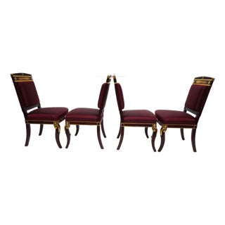 Set of Four Mid 20th Century Empire Style Chairs by William Switzer For Sale