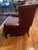 1990s Craftwork Guild Burgundy Leather Wingback Armchair With Nailhead Trim For Sale - Image 4 of 10