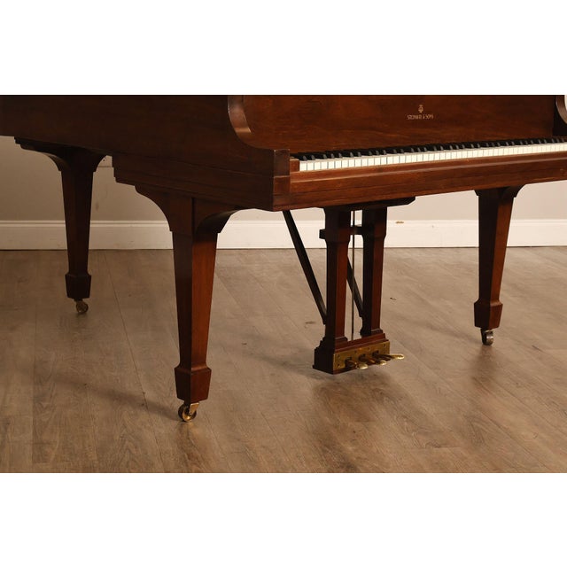 1929 Steinway & Sons Model M Vintage Walnut Grand Piano With Bench For Sale - Image 15 of 18