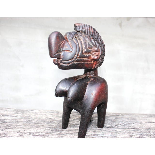 Vintage African Hand-Carved Wood Baga Style Fertility Figure, 1950s For Sale - Image 13 of 18