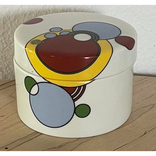 Ceramic 1990s Cabaret by Tiffany Frank Lloyd Wright-Inspired Sugar Bowl/Trinket Box With Lid For Sale - Image 7 of 7