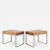 Wood Solid Wood Accent Bench Tables With Steel Bases, Pair For Sale - Image 7 of 7