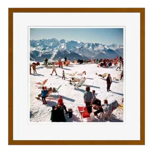 Verbier Vacation 1964 by Slim Aarons Framed C-Print