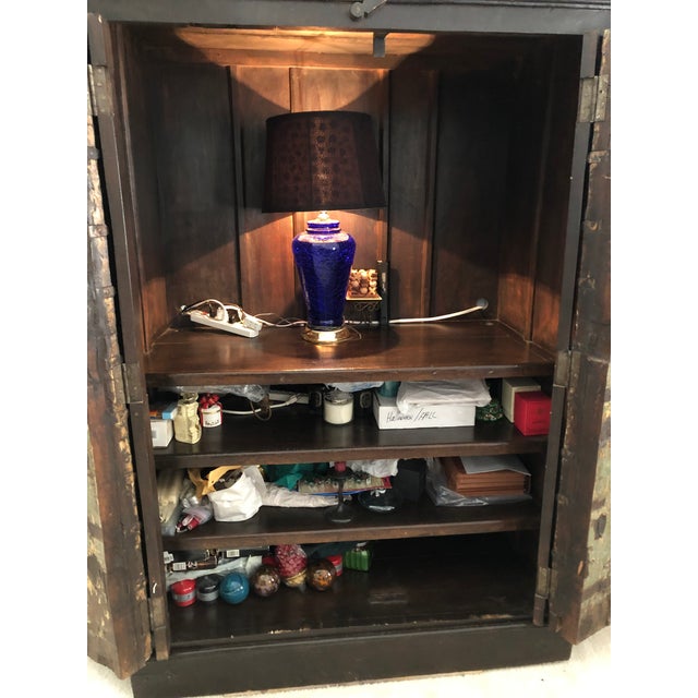 Wood 1980s Medieval Old World Armoire/ Cabinet For Sale - Image 7 of 8