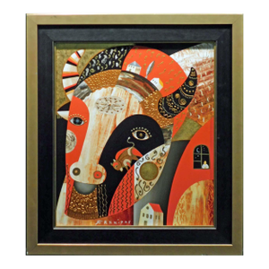 Anton Arkhipov "My Buffalo" Hand Signed Oil on Canvas With Artist Custom Framed