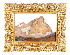 Leonardo Roda, Il Cervino, 1911, Oil on Panel, Framed
