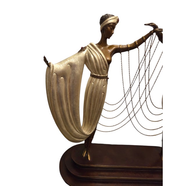 Erte Romain De Tirtoff the Wedding Bronze Sculpture Figural Dance Fine Art 1986 For Sale - Image 4 of 18