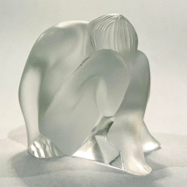LALIQUE ラリック オブジェFLORE フロール 裸婦 クリスタル ラリック フィギュリン ○ フロレアル ライラック オパルセント