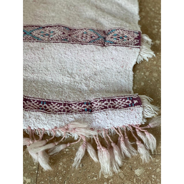 Moroccan Pink Wedding Blanket For Sale - Image 4 of 9