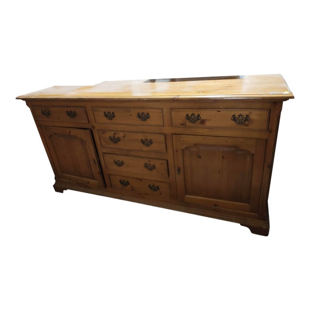 Late 20th Century Country French Pine Sideboard For Sale
