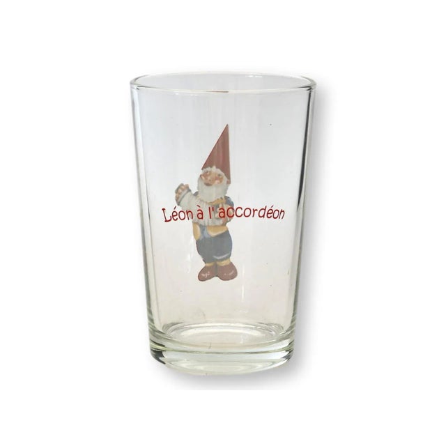 Vintage French Gnome Juice Glasses, Set of 4 For Sale - Image 4 of 4