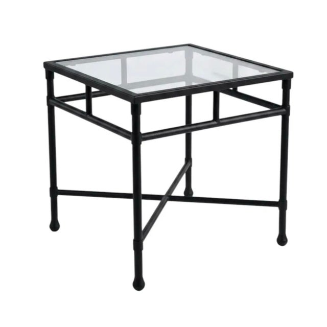 3 Pieces Vintage Turkish Cast Iron Patio Chairs & Side Table For Sale In West Palm - Image 6 of 12