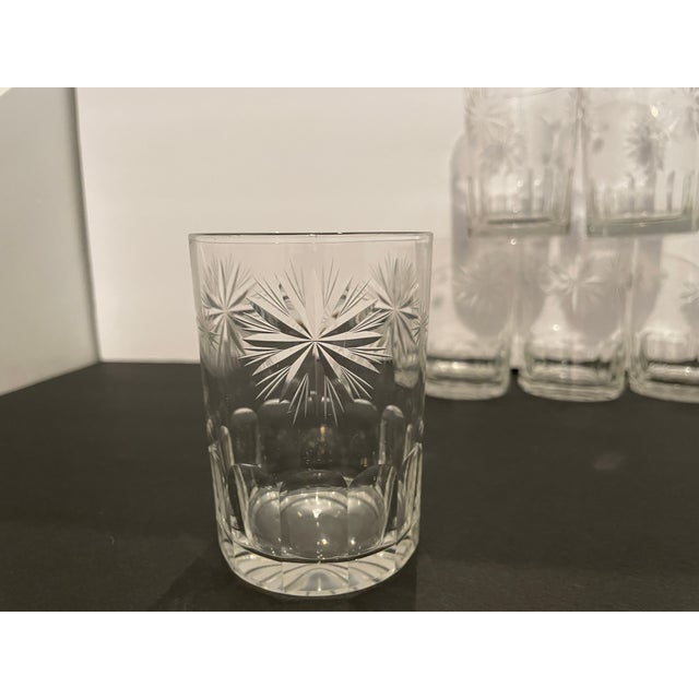 Traditional Set of Seven Antique Cut Glass Tumblers For Sale - Image 3 of 5