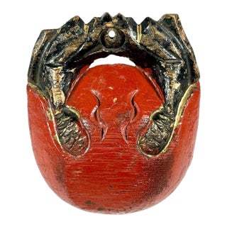 Japanese Carved Wood Mokugyo Fish Drum For Sale
