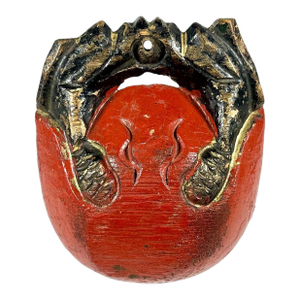 Japanese Carved Wood Mokugyo Fish Drum