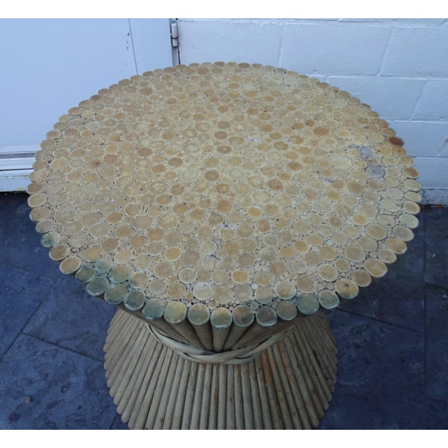MC Guire Bamboo Rattan and Glass Dining Table, 1970s For Sale - Image 11 of 17