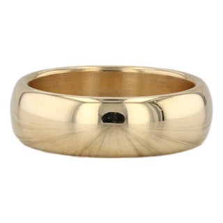 Tiffany Forever Wedding Band 18k Yellow Gold Size 5.75 6mm Ring, Size 5.75 For Sale