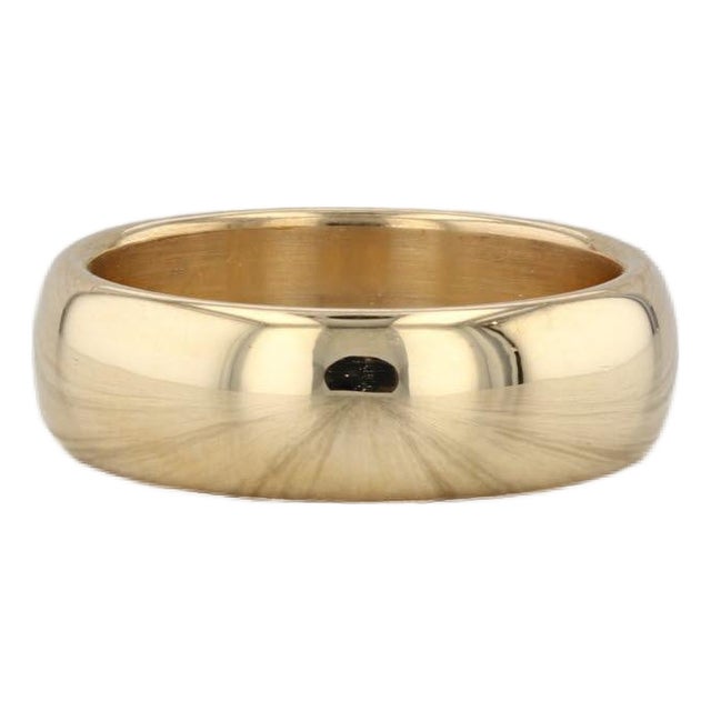 Tiffany Forever Wedding Band 18k Yellow Gold Size 5.75 6mm Ring, Size 5.75 For Sale