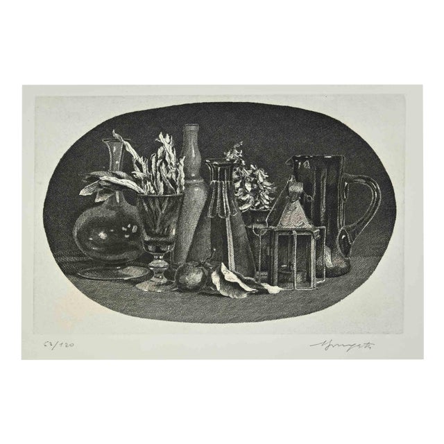 Vairo Mongatti, Still Life, Etching, 1970s For Sale