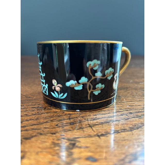 1970s Fitz and Floyd Chinoiserie Salad Plates, Flat Cups and Saucers - 17 pcs For Sale - Image 10 of 11