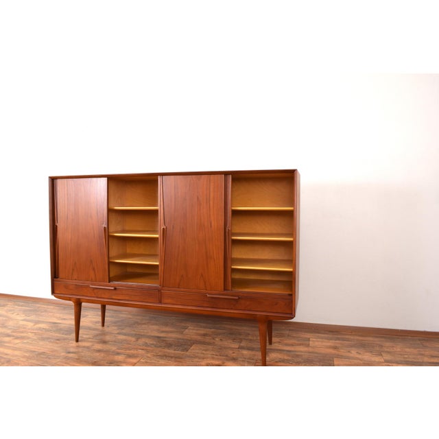 Mid-Century Danish Teak Model 13 Highboard by Gunni Omann for Omann Jun, 1960s For Sale - Image 13 of 18