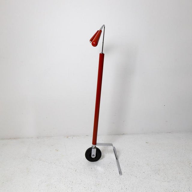 1980s Italian Coat Rack with Wheel, 1980s For Sale - Image 5 of 7