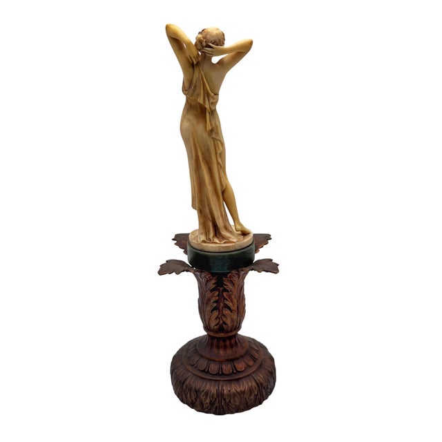 Art Deco Figural Ivorine Sculpture After Ferdinand Preiss, Circa 1925 For Sale - Image 4 of 10