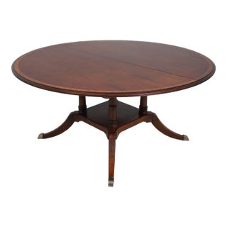 Ethan Allen Round Mahogany Dining Room Table For Sale