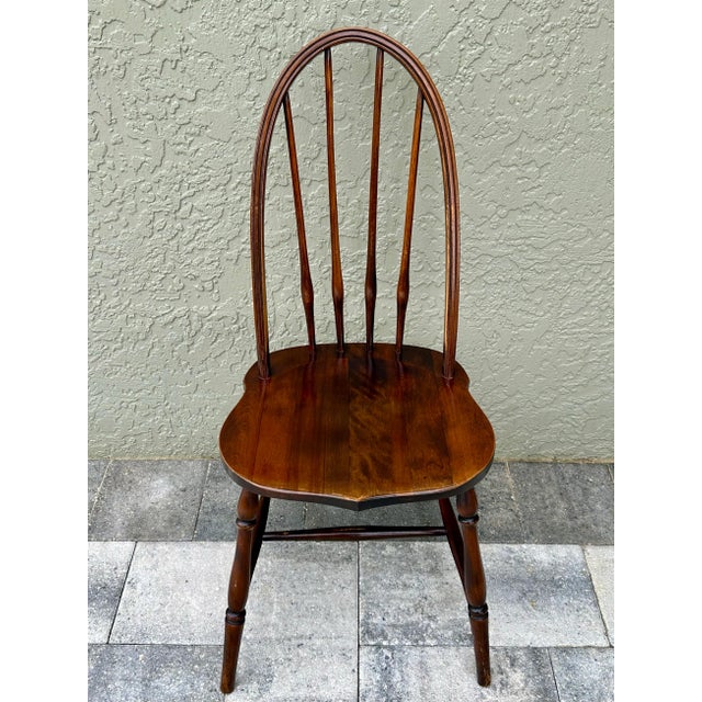 Vintage 1900s Wood Bow Back Windsor Chair | Chairish