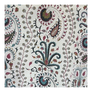 Penny Morrison Mughal Linen Fabric - 3 3/4 Yards For Sale