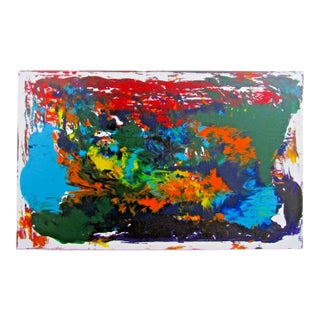 Artist Mark Adler Vibrant Contemporary Abstract Acrylic Painting on Canvas For Sale