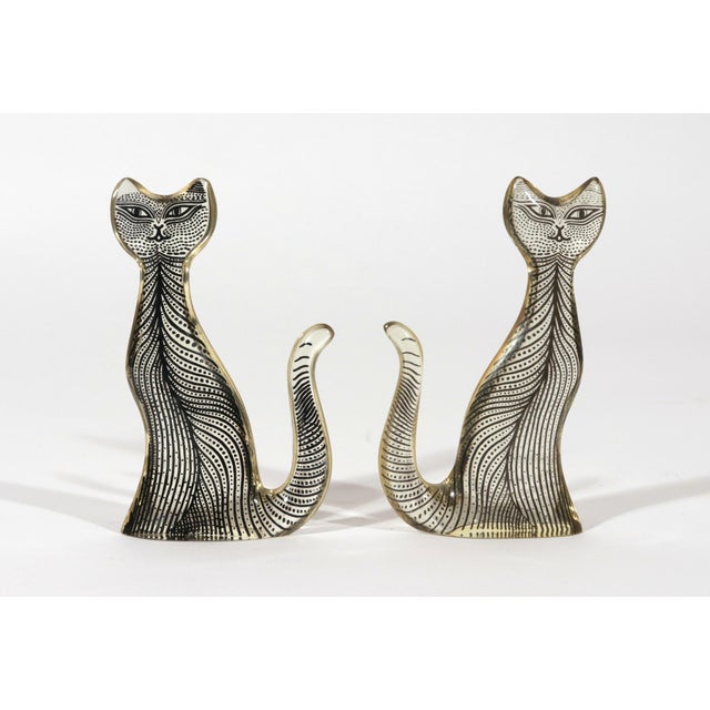 Mid-Century Modern Abraham Palatnik Large Lucite Cats For Sale - Image 3 of 10