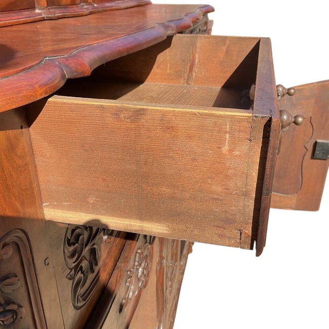 1900-1909 Beautiful French Carved Buffet/ Sideboard For Sale - Image 9 of 9