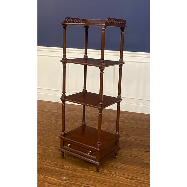 Leighton Hall Furniture Traditional Etagere/Display Shelf by Leighton Hall - Showroom Sample For Sale - Image 4 of 11
