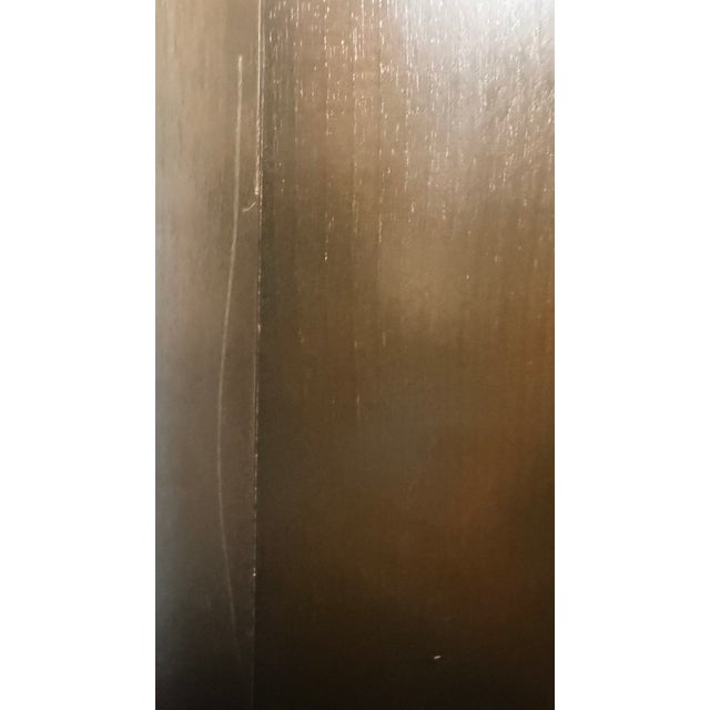 Brass Late 20th Century Michael Taylor for Baker Walnut Cabinet With Brass Hardware For Sale - Image 8 of 12