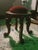 Gorgious French Louis XV Victorian hand carved vanity stool with burgundy velvet pin cushion top.