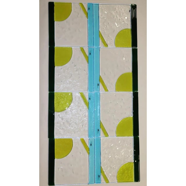1990s Itre Murano Art Glass Hand Cast Tiles a Set of 8 Panels For Sale - Image 13 of 13