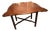 Vintage Hekman Queen Anne–Style Burl Drop-Leaf Side Table For Sale