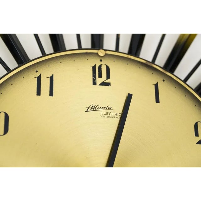 Mid-Century Modern Sunburst Wall Clock from Condor, 1950s For Sale - Image 6 of 8
