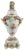 Large Lidded Porcelain Vase on Stand, Dresden, Germany, 1920s For Sale