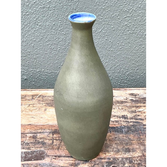 Mid-Century Modern Vintage Original Studio Pottery Vase For Sale - Image 3 of 12