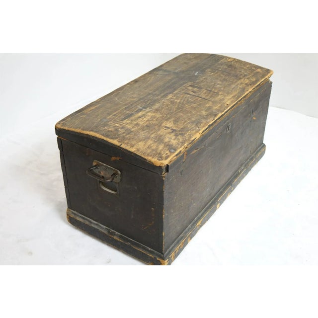 Brown 19th Century Antique Century Wooden Chest For Sale - Image 8 of 13