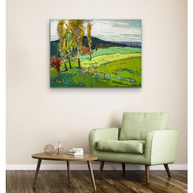 Impressionistic Landscape Original Oil Painting For Sale - Image 4 of 12