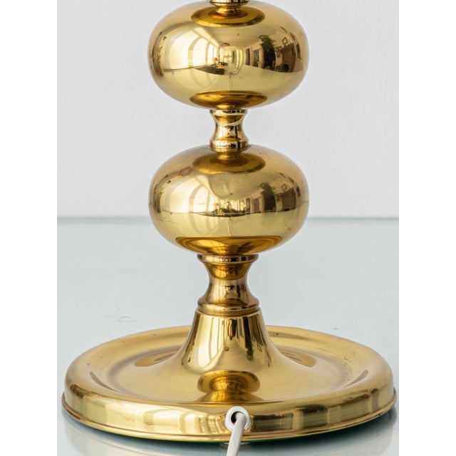Mid-Century Modern Swedish Brass Bobbin Table Lamps from Aneta, 1960, Set of 2 For Sale - Image 9 of 16